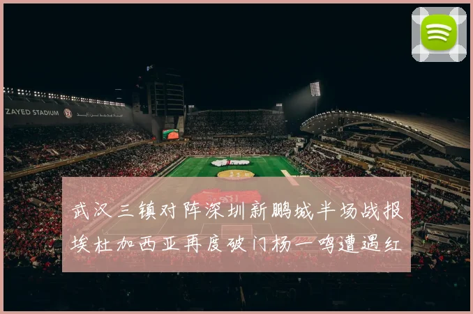 武汉三镇对阵深圳新鹏城半场战报埃杜加西亚再度破门杨一鸣遭遇红牌处罚